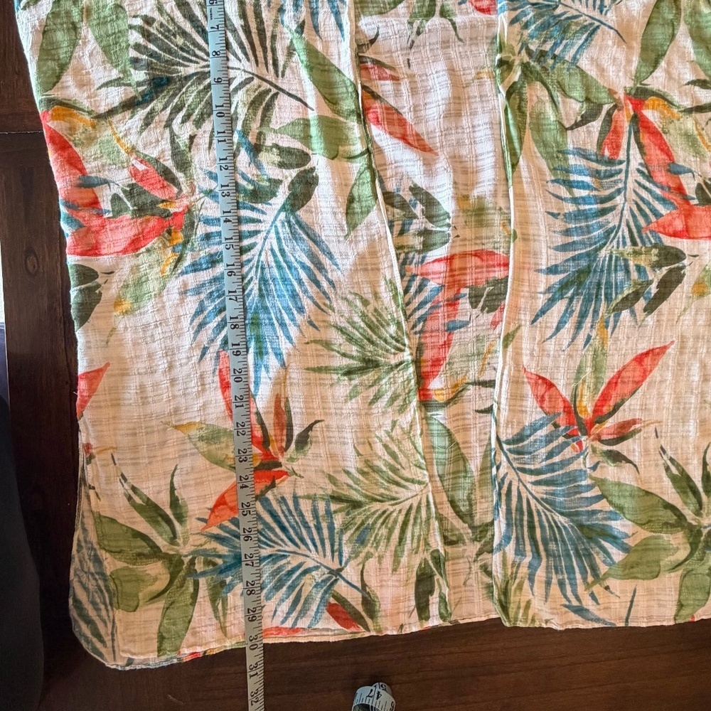 Chico's Tropical Poncho Swimsuit Coverup Tunic Top, Travel, Vacation, Size S/M - Picture 10 of 11